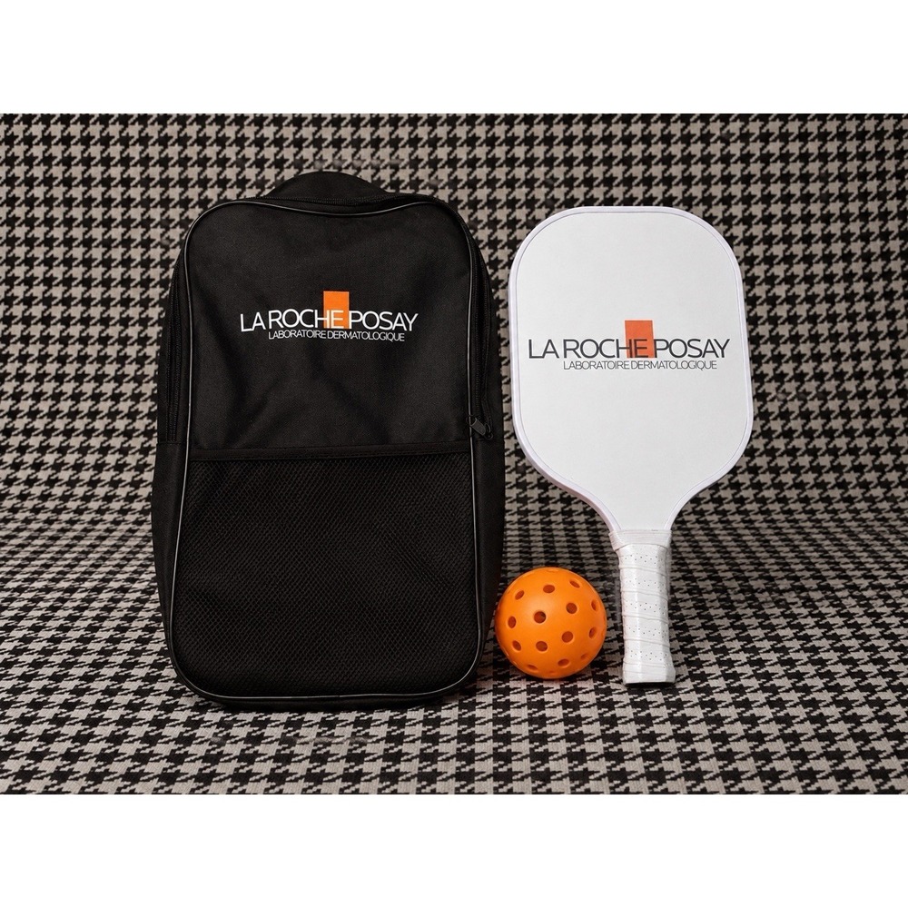 La Roche-Posay Pickleball Paddle, Ball, Carry Bag Promotional Advertising Pharma
